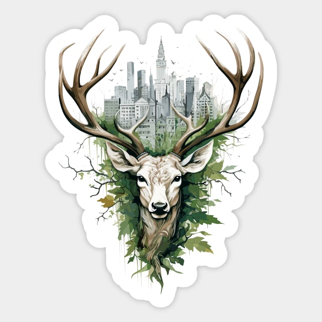 Stag Deer Animal Beauty Nature Wildlife Discovery Sticker by Cubebox